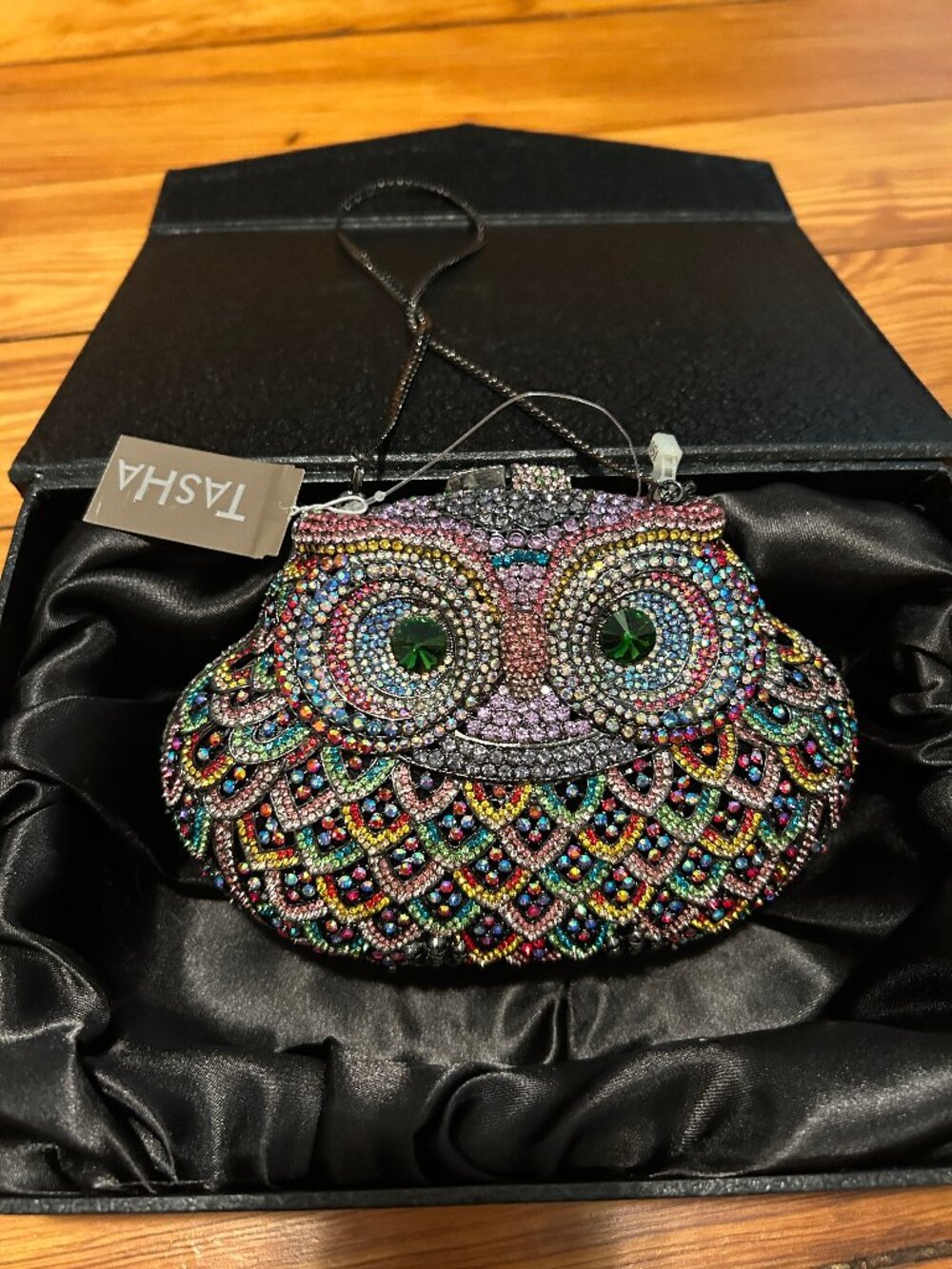 TASHA Luxury crystal Evening bag Clutch Owl NWT